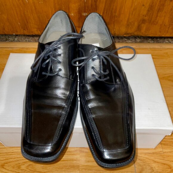 Steve Madden Men\'s P-Klaws Black Leather Derby Square Toe Shoes - 10.5 main image 5